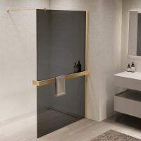 Душевая перегородка Волк-Ин (Walk-In) VSW-1HR120CGG, 1200*2000, брашированное золото, стекло тонированное