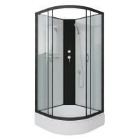 Душевая кабина Niagara Classic NG-6703-14BK 80х80х200, средний поддон 26 см, стекло прозрачное, черные профиля