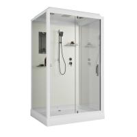 Душевая кабина Niagara Standart ST120/90/15Q (120х90х215) прямоугольник,поддон 15см,распашная,проф.белый