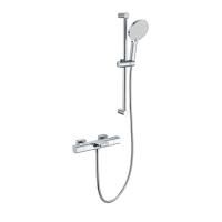 Смеситель для ванны с душевым гарнитуром и термостатом WONZON & WOGHAND, Хром (WW-C2017-A-CR)