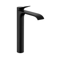 Hansgrohe Vivenis Смеситель для раковины однорычажный 250 без сливного гарнитура для раковины в форме таза черный матовый 75042670