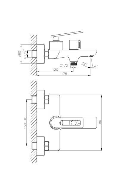 Смеситель для ванны Haiba HB60589