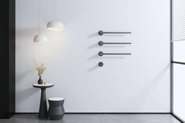 Полотенцесушитель электрический встраиваемый WONZON & WOGHAND, Темный графит (WW-AL313-GM)