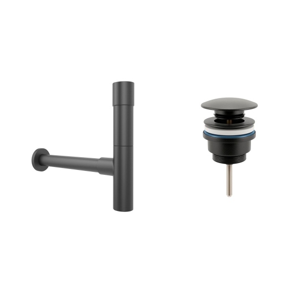 Комплект 3 в 1 Lavinia Boho Bathroom Sink 21520623: врезная фарфоровая раковина 80 см, металлический сифон, донный клапан