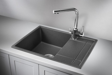Мойка для кухни Granula 6501 графит, 65,5х50 см, прямоугольная