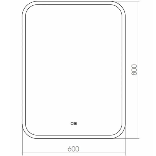 Зеркало Silver Mirrors Stiv 600x800 LED-00002405 со встроенным светильником, сенсорный выключатель, подогрев