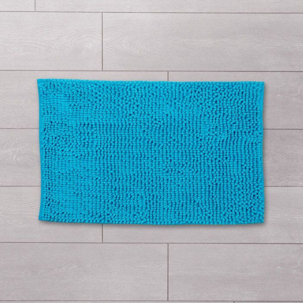 Коврик для ванной комнаты, 50х80 см, микрофибра шенилл, IDDIS 620M580i12 Blue Heaven