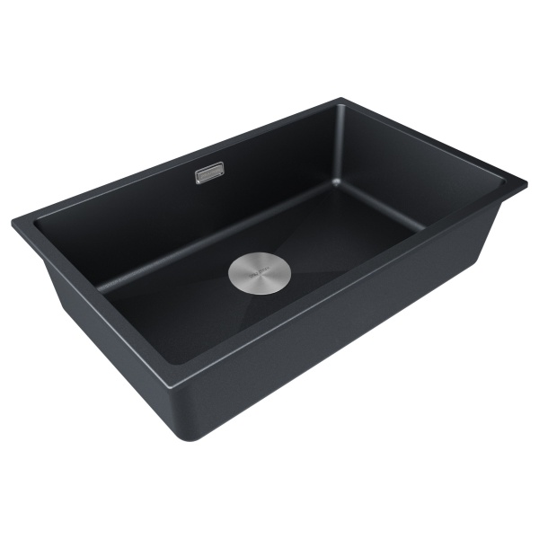 Мойка LUMI 74UNI, IT-GRANIT, LU74-BLM, черный, 740х460, Paulmark