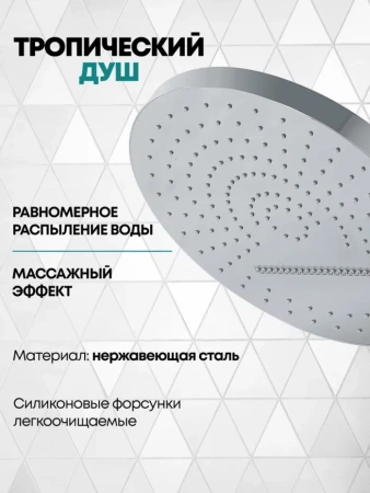 Душевая система скрытого монтажа Grocenberg GB5020 Хром с Термостатом