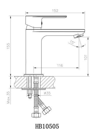 Смеситель для раковины Haiba HB10505-8
