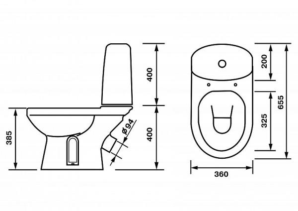 Унитаз-компакт Оскольская Керамика Эльдорадо Люкс 41301130051