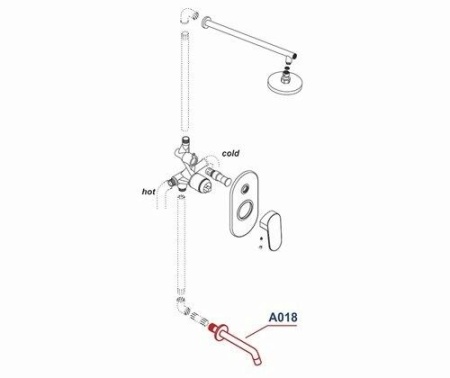 Излив WasserKRAFT A018