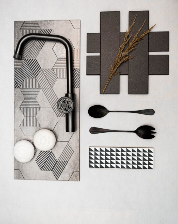 Смеситель для кухонной мойки Laveo Muro BAU_765D черный