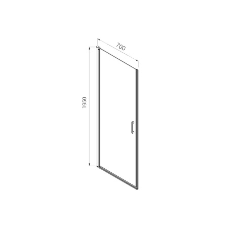 Душевая дверь Vincea Alpha VDP-3AL700CLB, черный, стекло прозрачное