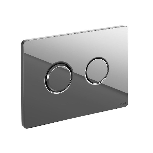 Кнопка Cersanit ACCENTO CIRCLE для AQUA 50 пневматическая пластик хром глянцевый, P-BU-ACN-CIR/Cg