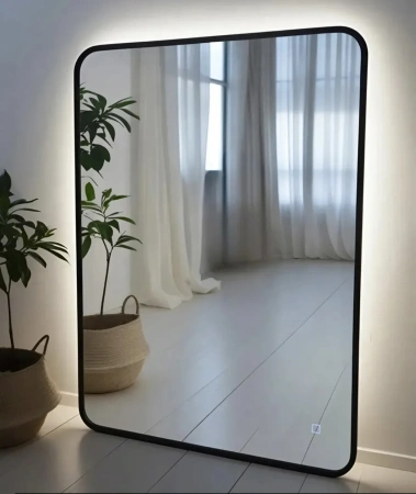 Зеркало EMZE Led Смартфон с подсветкой и УФ-окантовкой 50x70 (черный)