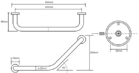Поручень Bemeta Omega 102307022