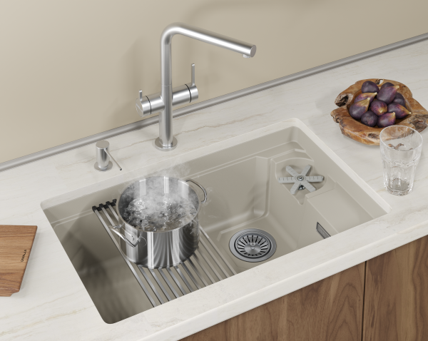Мойка для кухни Granula Kitchen Space Rinzer 7309RU креман, 73х45 см, прямоугольная