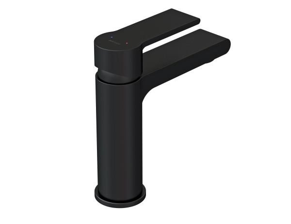 Смеситель для раковины Cersanit BRASKO BLACK однорычажный черный клик клак, 63107