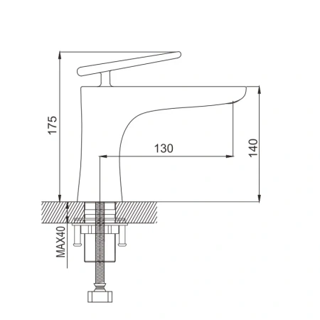Смеситель для раковины Rose R16F R1601F, белый/хром