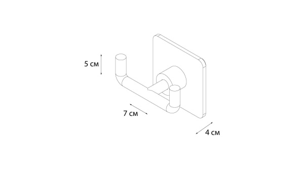 Крючок двойной Fixsen Square FX-93105A