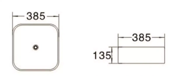 Раковина керамическая (накладная)  SantiLine SL-1052