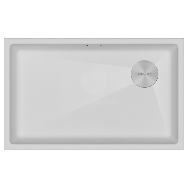 Мойка LUMI 74UNI-SKEW, IT-GRANIT, LU74SK-WH, белый, 740х440, Paulmark