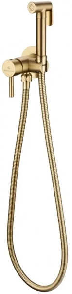 Смеситель встраиваемый с гигиеническим душем Grocenberg GB001 Золото матовый