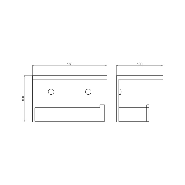 Держатель для туалетной бумаги с полочкой TIMO Petruma 15243/03, черный