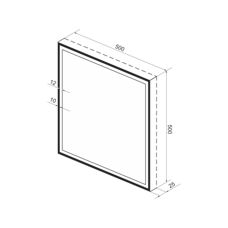 Зеркало с фронтальной LED-подсветкой Wellsee 7 Rays' Spectrum 172200400