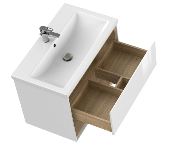 Тумба под раковину подвесная Cersanit LOUNA 80 для COMO 80 белый, 64071