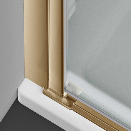 Душевая дверь Vincea Alpha VDP-3AL700CLG , брашированное золото, стекло прозрачное