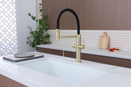 Смеситель для кухни NEXUS DIAMOND, светлое золото, Nd613999-LG, Paulmark-Starke