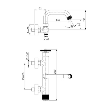 Смеситель для ванны черный IDDIS Grange GRABLR2i02WA