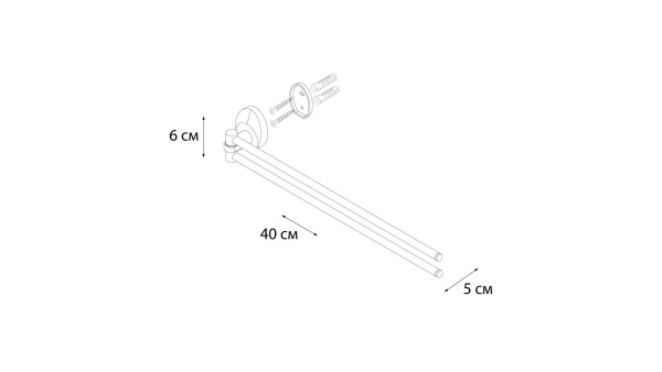 Полотенцедержатель рога 2-ой Fixsen Europa FX-21802A