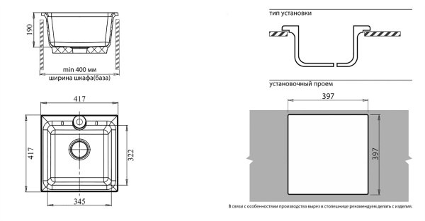 Кухонная мойка GranFest PRACTIK P-420 светло-розовый