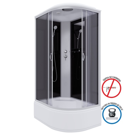 Душевая кабина Niagara Classic NG-2510-14L 120х80х215, высокий поддон 40 см, стекло тонированное