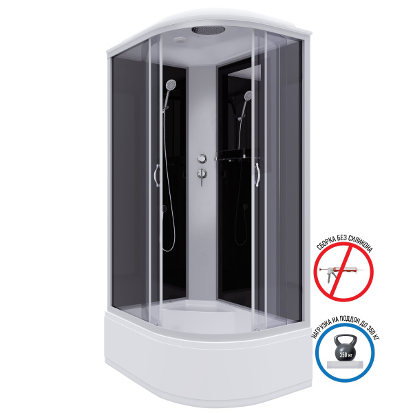 Душевая кабина Niagara Classic NG-2510-14L 120х80х215, высокий поддон 40 см, стекло тонированное