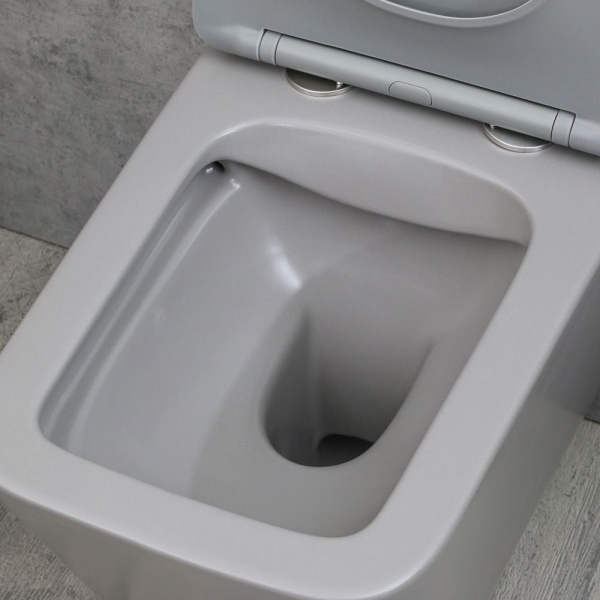 Унитаз подвесной безободковый MELANA MLN-310304MG серый