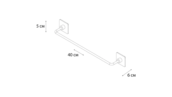 Полотенцедержатель трубчатый Fixsen Square FX-93101 40 см
