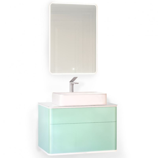 Тумба под раковину Jorno Pastel 80 Pas.01.82/P/BL бирюзовый бриз