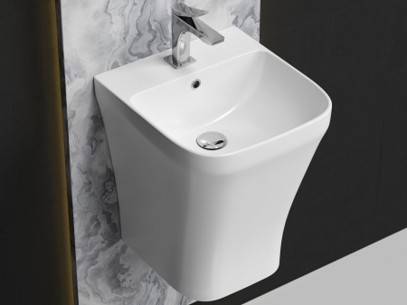 Раковина моноблок подвесная Ceramicanova DION, белый, CN6067