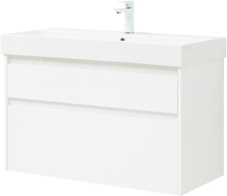 Тумба под раковину Aquanet Nova Lite 100 (SLIM SYNERGY) белый, 2 ящика