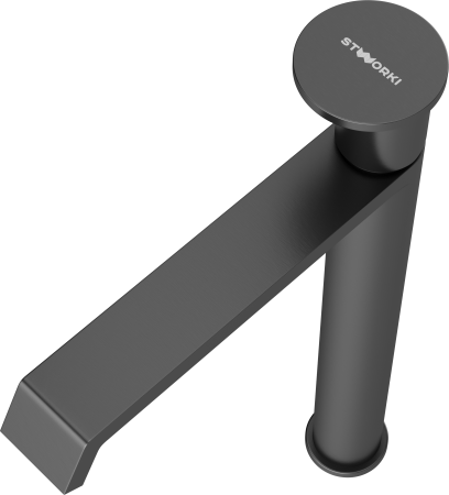 Смеситель для раковины STWORKI Лерум S04020GB вороненая сталь