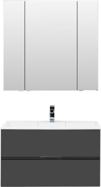 Мебель для ванной Aquanet Алвита 90 серый антрацит