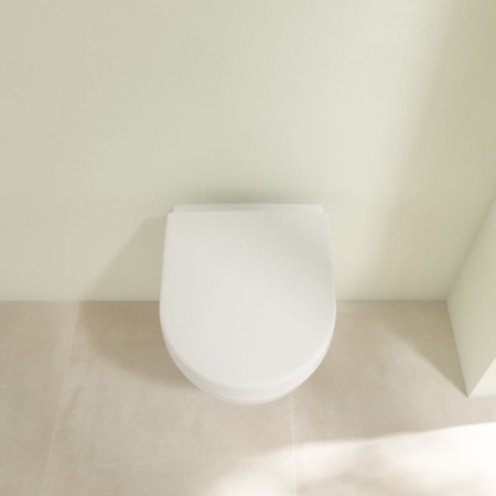 Унитаз Villeroy & Boch Subway 2.0, подвесной компактный, открытый смыв, 5606R0R1