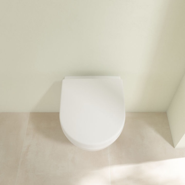 Унитаз Villeroy & Boch Subway 2.0, подвесной компактный, открытый смыв, 5606R0R1