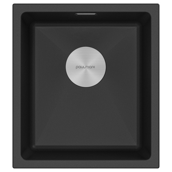 Мойка LUMI 41UNI, IT-GRANIT, LU41-BL, черный гранит, 410х460, Paulmark