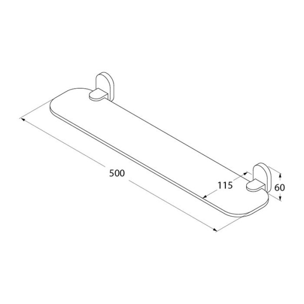 Полка IDDIS Mirro Plus прозрачное стекло латунь MRPSBG0i44
