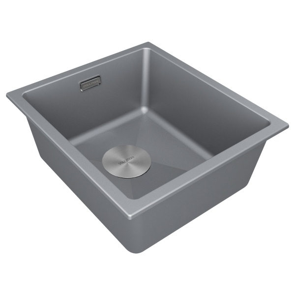 Мойка LUMI 41UNI, IT-GRANIT, LU41-GRM, серый металлик, 410х460, Paulmark